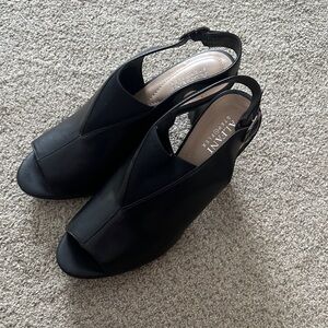 Alfani Black Peep Toe Mules size 8 like new